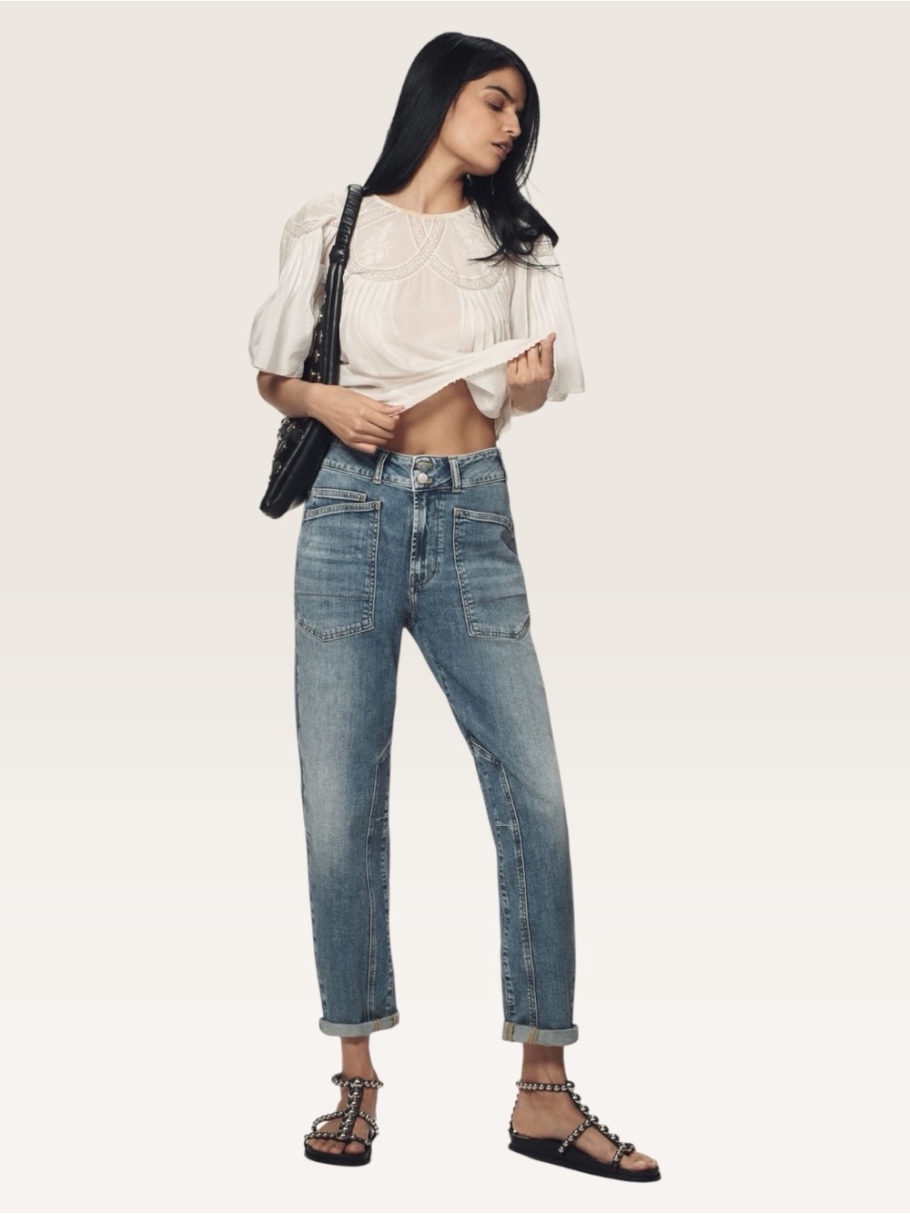 Anthropologie Pilcro Wanderer Mid-Rise Relaxed Jeans Size 25